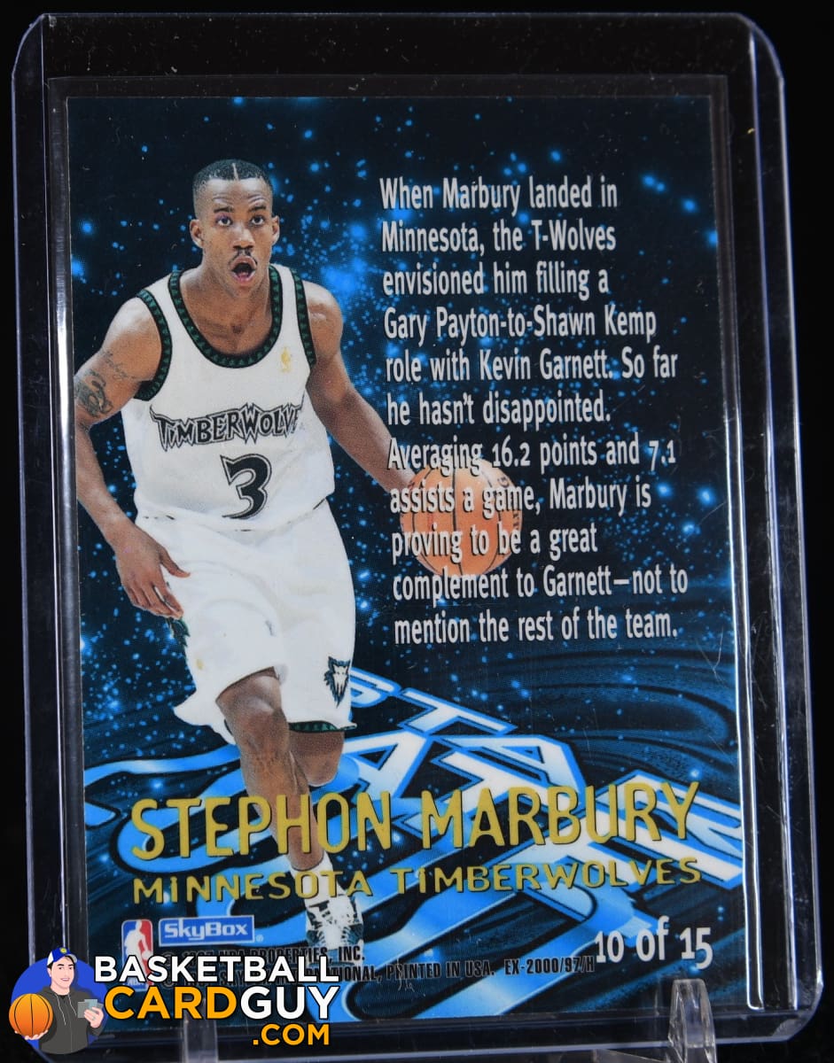 Lot - (Mint) 1996-97 Skybox EX 2000 Stephon Marbury Rookie #42 Basketball  Card