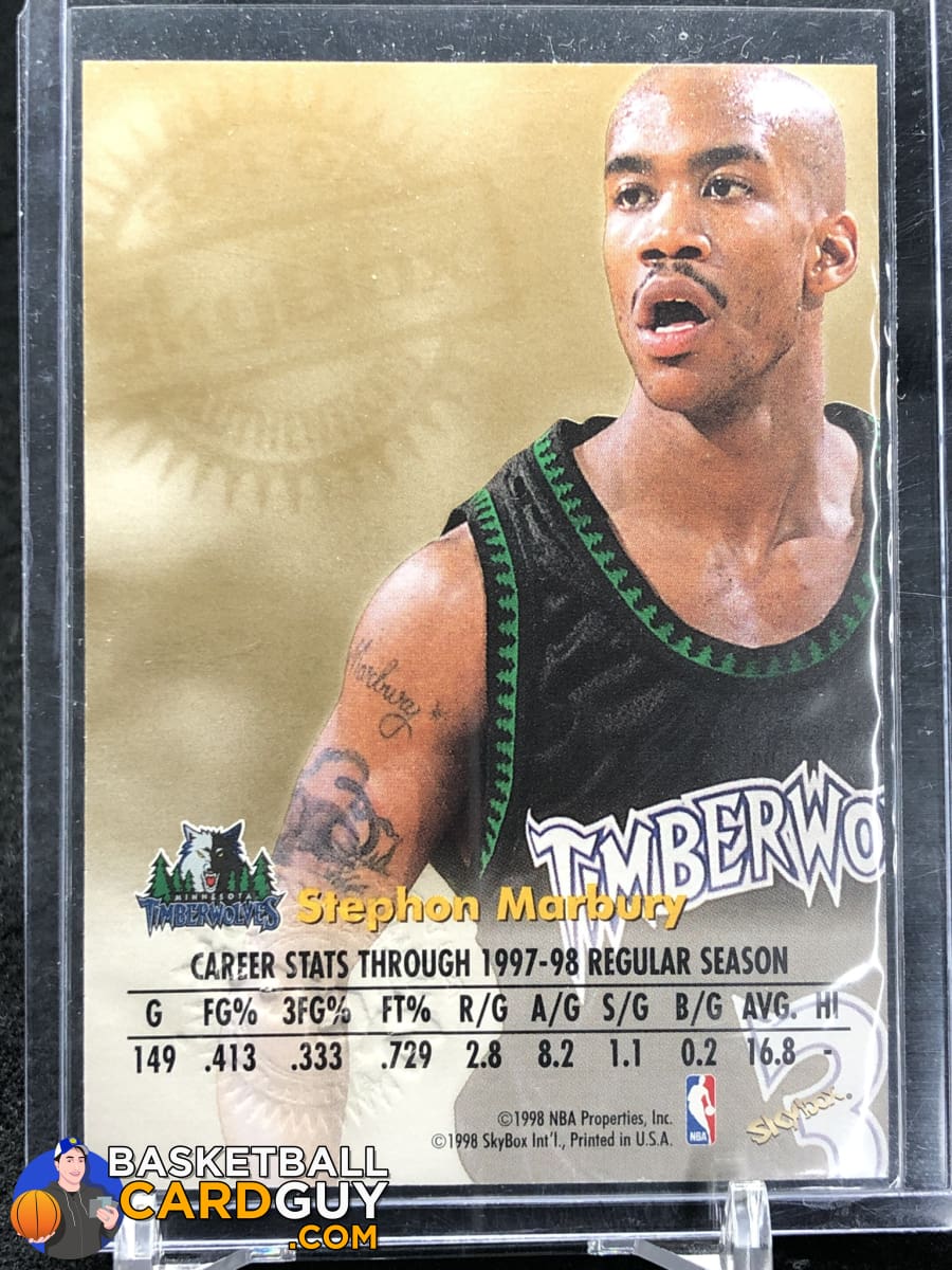 Stephon Marbury 1998-99 SkyBox Premium Autographics #78