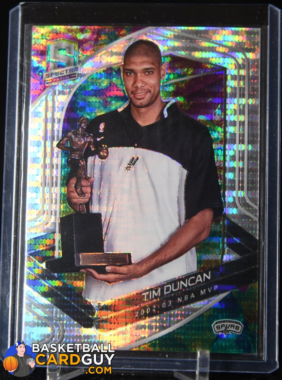 Tim Duncan 2019-20 Panini Spectra Celestial #161 basketball card, numbered, prizm