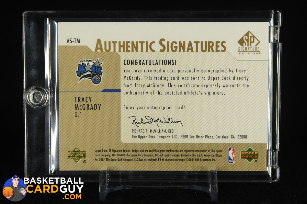 Tracy McGrady 2003-04 SP Signature Edition Signatures Gold #TM #/50