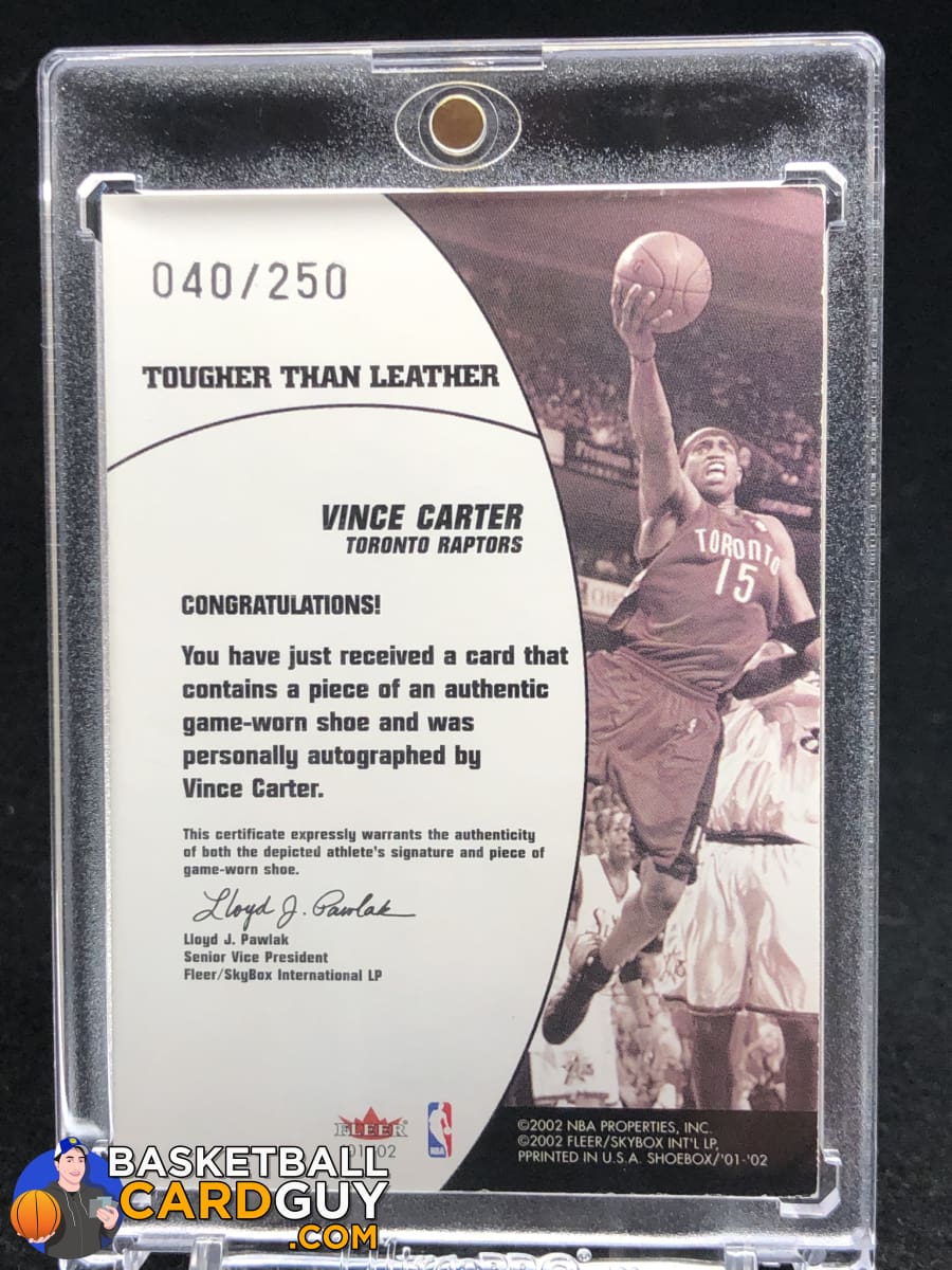 Vince Carter Autographed Game-Used Shoe w/Sock