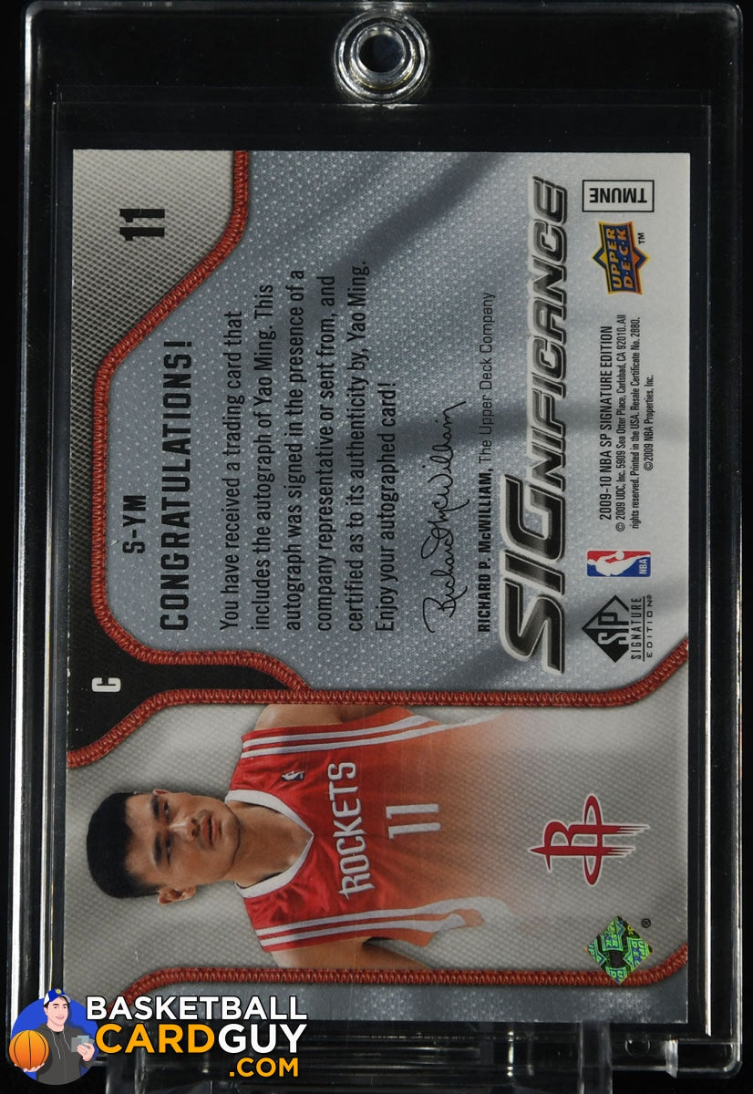 Yao Ming 2009-10 SP Signature Edition SIGnificance #/49
