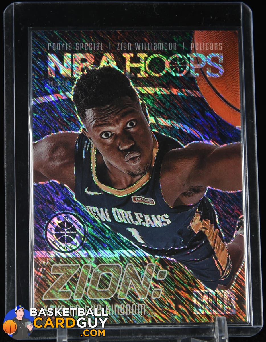 Zion Williamson 2019-20 Hoops Premium Stock Rookie Special Shimmer #1 Basketball Card Guy Zion Williamson 2019-20 Hoops Premium Stock Rookie Special Shimmer #1 Basketball Card Guy