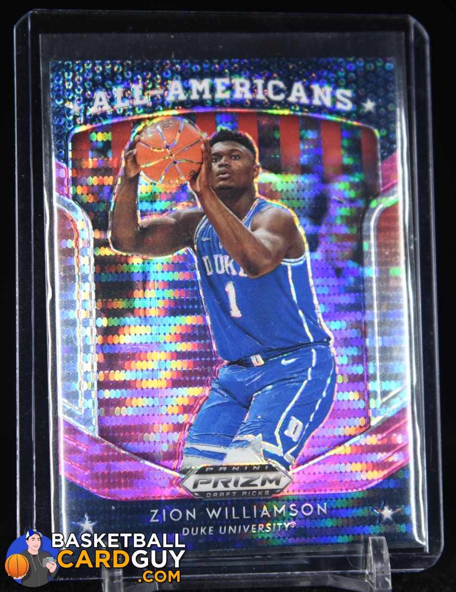 Zion Williamson 2019 Prizm Draft Picks Pink Pulsar #1 Price Guide