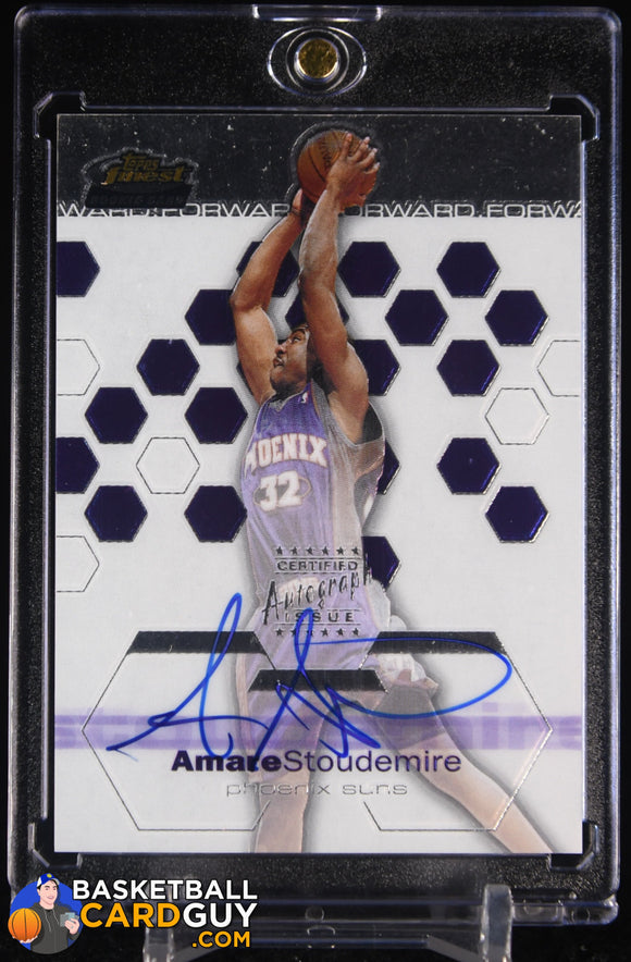 2002-03 Finest #173 Amare Stoudemire AU RC #/999 auto, autograph, basketball card, numbered, rookie card