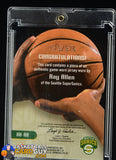 2003 Fleer Showcase Hot Hands Die Cut Ray Allen Game Worn Jersey #/375 memorabilia, numbered