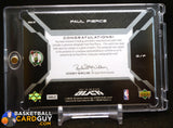 2007-08 Upper Deck Black Paul Pierce Patch Material Auto #/50 auto, autograph, memorabilia
