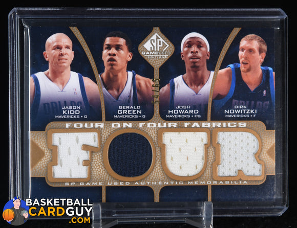 2009-10 SP Game Used 4 on 4 Fabrics 65 #FFDALNEW Tyson Chandler/Chris Paul/Morris Peterson/Antonio Daniels/Dirk Nowitzki/Jason Kidd/Josh