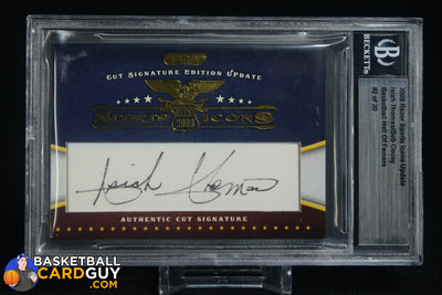 2009 Razor Bob Cousy Isiah Thomas Hall of Famers Cut Autographs #2/20
