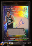 2016-17 Spectra Pau Gasol Spectacular swatches silver prizm gu jersey /49 auto, autograph, memorabilia, numbered