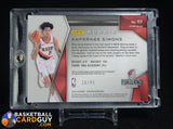 2018-19 Panini Spectra Anfernee Simons Neon Green Rookie Patch Auto #/49