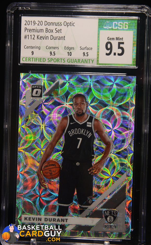 2019-20 Optic Kevin Durant Silver Scope PSA 9 Mint Prizm SP #d