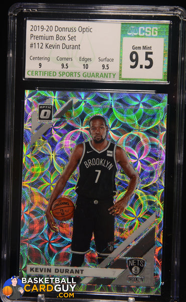 2019-20 Optic Kevin Durant Silver Scope PSA 9 Mint Prizm SP #d
