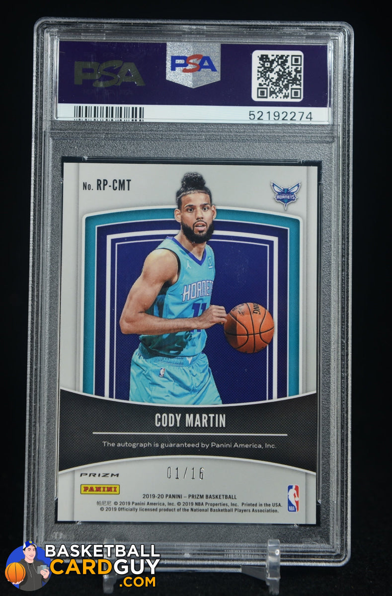 2019-20 Prizm Cody Martin Rookie Penmanship Green Ice Auto #/16