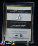 2020 Topps Gold Label Jose Canseco Auto GLA-JC Oakland Athletics auto, autograph, baseball card