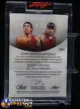 2022 Leaf Pearl JULIUS ERVING / ALLEN IVERSON Paragon Dual Auto / Jersey #6/6 autograph, basketball card, jersey, numbered