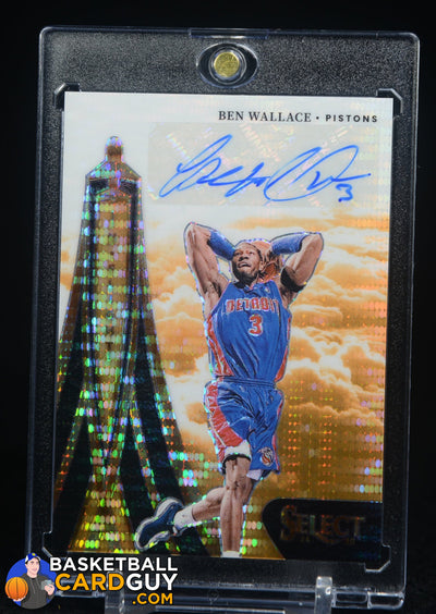 2024-25 Panini Select Ben Wallace In Flight Signatures Orange Pulsar FOTL #/30
