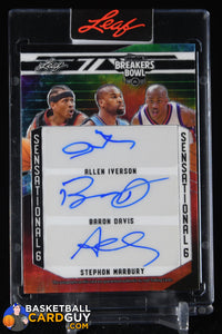 2024 Leaf Breakers Bowl Parker Iverson Anderson Hardaway Davis Tie Dye Auto #1/1 1of1, autograph, basketball card, numbered