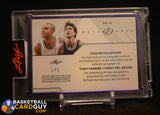 2024 Leaf Decadence Tony Parker Vinny Del Negro Dual Auto Purple #3/5 auto, autograph, numbered