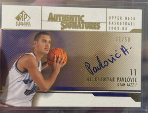 Aleksandar Pavlovic  2003-04 SP Signature Edition Signatures Gold #/50