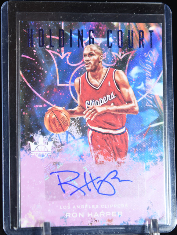 Ron Harper 2021-22 Court Kings Holding Court Signatures Sapphire #18 #/25