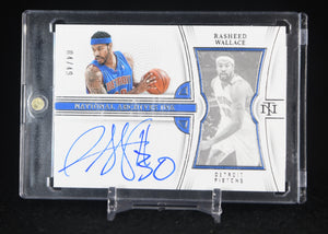 Rasheed Wallace 2022-23 Panini National Treasures National Archives Ink #24 #/49