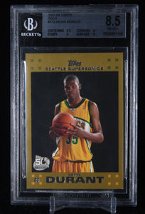 Kevin Durant 2007-08 Topps Gold #112 #/2007 BGS 8.5