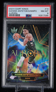 Giannis Antetokounmpo 2023-24 Court Kings Aurora #14 PSA 8