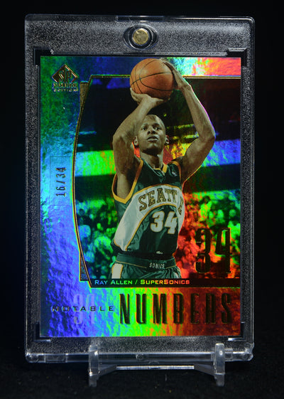 Ray Allen 2004-05 SP Signature Notable Numbers #236 Rare Foil SP #/34