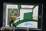 Al Horford 2017-18 Panini Immaculate Game Used Jumbo Premium Patch Auto #/15 auto, autograph, memorabilia, numbered