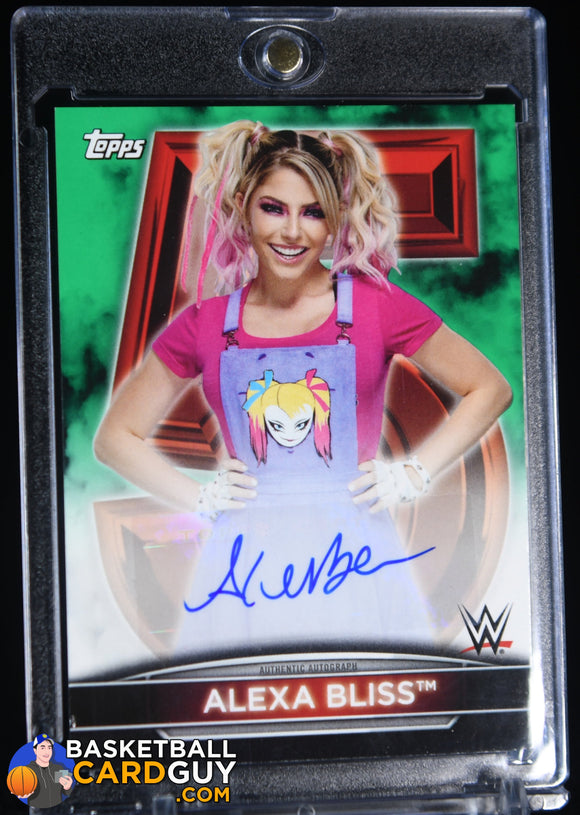 Alexa Bliss 2021 Topps WWE Women’s Division 5th Anniversary Championship Autographs Green #5AAB auto, autograph, numbered, wresting,
