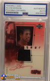 Allen Iverson 2000 Upper Deck Slam Flight Gear GU Jersey Red Ink PSA Authentic auto, autograph, graded, memorabilia, PSA