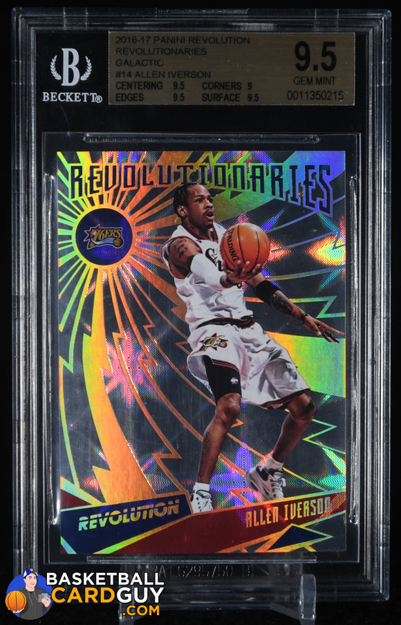 Allen Iverson 2016-17 Panini Revolution Revolutionaries Galactic #14 BGS 9.5 basketball card, case hit, graded