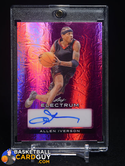 Allen Iverson 2024 Leaf Electrum AUTO Pink PMG Look #4/4
