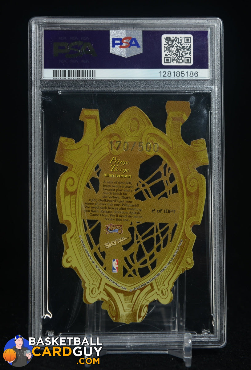 ALLEN IVERSON PSA 8 1998-99 HOOPS #2 PT PRIME TWINE #/500