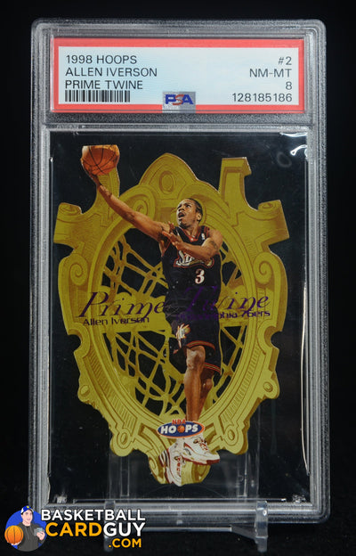 ALLEN IVERSON PSA 8 1998-99 HOOPS #2 PT PRIME TWINE #/500