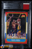 Allen Leavell Signed Autographed 1986 Fleer Jersey Fusion autograph, basketball card, beckett, graded, patch