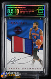 Andre Drummond 2016-17 Immaculate Collection Premium Patch Autographs Red #65 #/25 autograph, basketball card, game used, graded, numbered