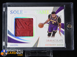 Anthony Davis 2020-21 Immaculate Collection Sole of the Game #12 #/25 basketball card, game used, numbered, shoe