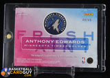 Anthony Edwards 2020-21 Court Kings Fresh Paint Autographs Ruby #/49 autograph, basketball card, numbered, rookie card