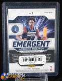 Anthony Edwards 2020-21 Panini Prizm Emergent Prizms Silver #3 basketball card, rookie card