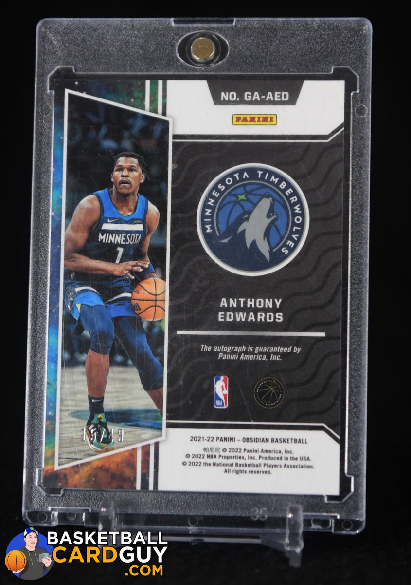 Anthony Edwards 2021-22 Panini Obsidian Galaxy Autographs Electric