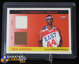 Ben Gordon 2004-05 Fleer Tradition Rookie Throwback Threads Jerseys/Ball #2 ball, basketball card, jersey, patch, rookie card