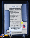 Ben Wallace 2003-04 Fleer Avant Materials Blue #BW #/400 basketball card, jersey, numbered