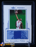 Ben Wallace 2003-04 Fleer Avant Materials Blue #BW #/400 basketball card, jersey, numbered