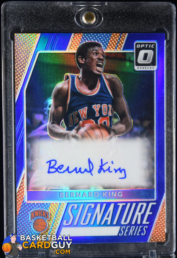 Bernard King 2017 - 18 Donruss Optic Signature Series Blue #51 #/25 autograph, basketball card, numbered, prizm
