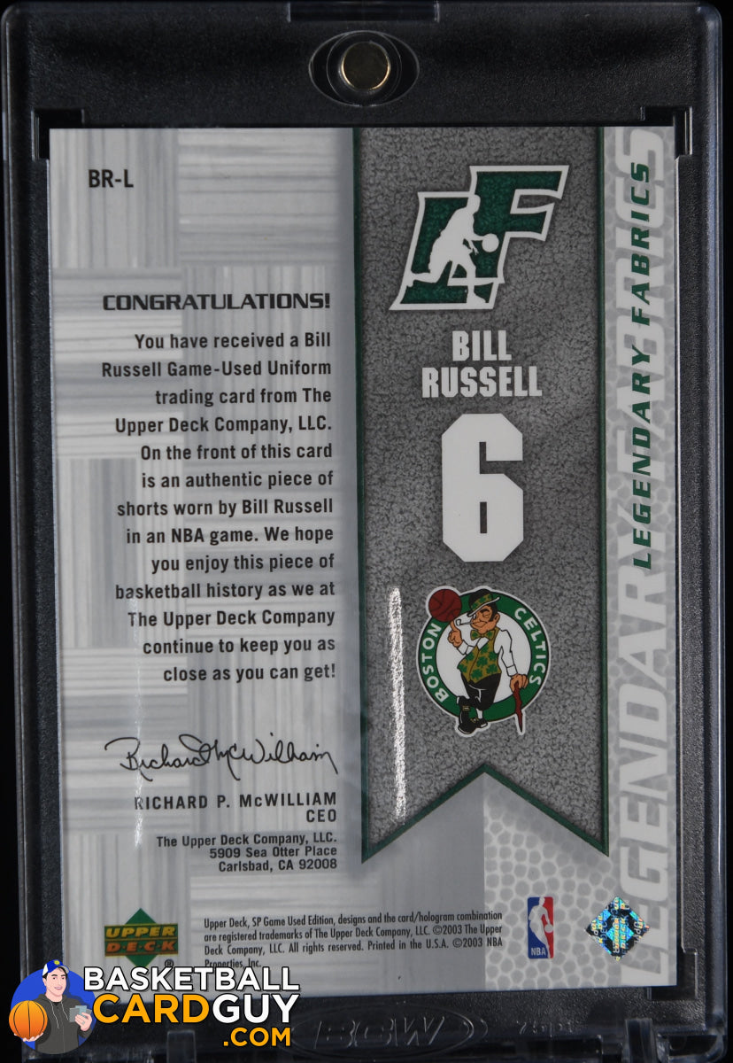 Bill Russell 2003-04 SP Game Used Legendary Fabrics #BRL0