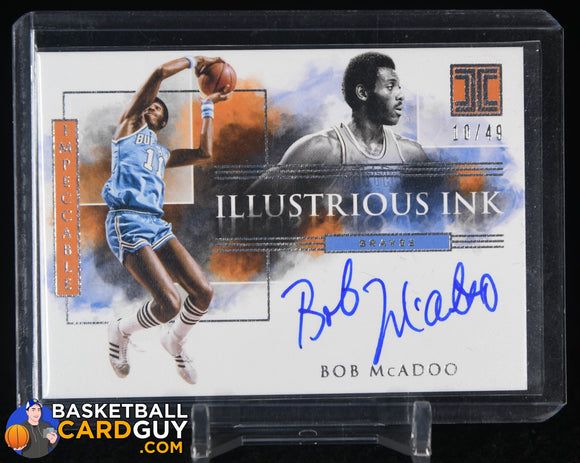 Bob McAdoo 2019-20 Panini Impeccable Illustrious Ink #24 #/49 autograph, basketball card, numbered