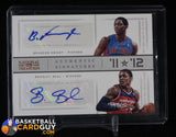 Bradley Beal/Brandon Knight 2012-13 Panini National Treasures 11 vs. 12 Signatures #49 auto, autograph, basketball card, numbered