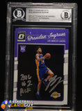 Brandon Ingram 2016-17 Panini Donruss Optic RC Auto Inscribed 2016 #2 Pick Beckett Witnessed auto, autograph